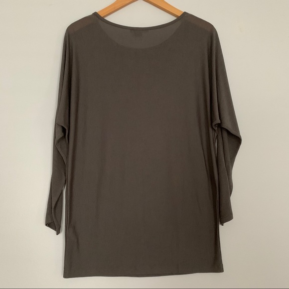 Vince Dolman Sleeve Top Gray Size XS - Picture 10 of 10